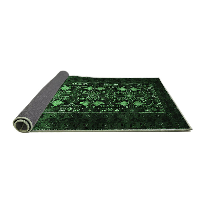 Sideview of Oriental Emerald Green Industrial Rug, urb923emgrn