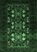 Machine Washable Oriental Emerald Green Industrial Area Rugs, wshurb923emgrn