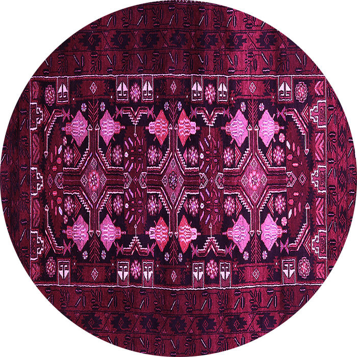Round Oriental Pink Industrial Rug, urb923pnk