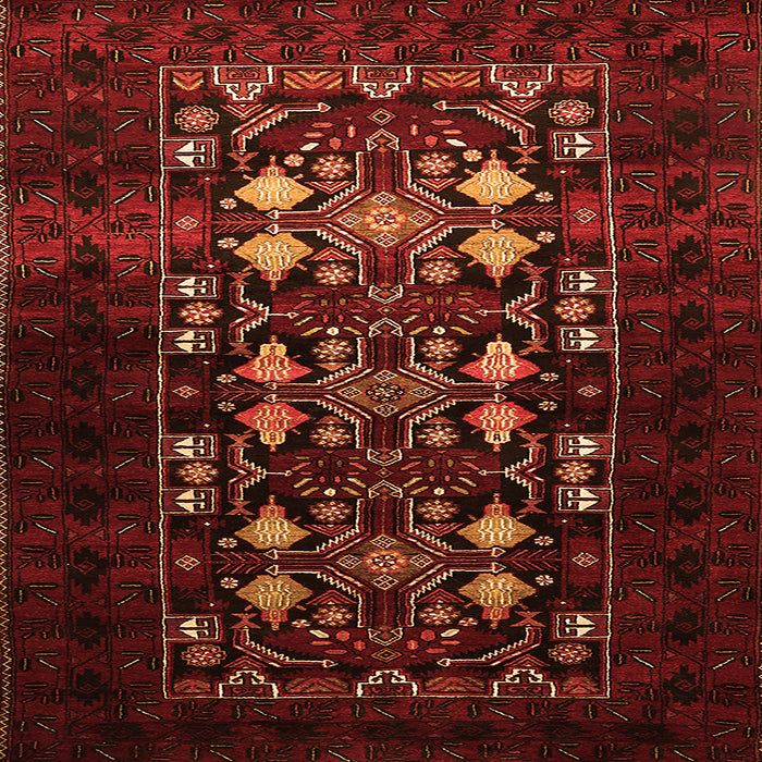 Square Machine Washable Oriental Orange Industrial Area Rugs, wshurb923org