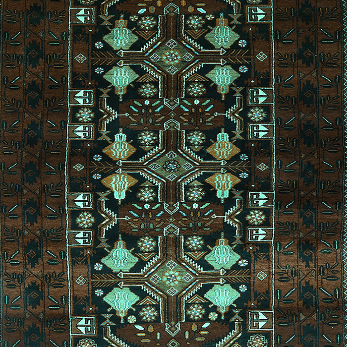 Oriental Turquoise Industrial Rug, urb923turq