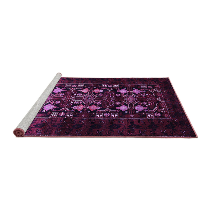 Sideview of Machine Washable Oriental Purple Industrial Area Rugs, wshurb923pur