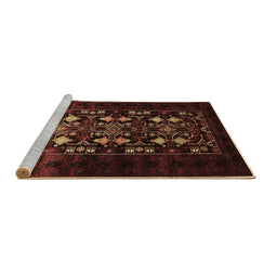 Sideview of Machine Washable Oriental Brown Industrial Rug, wshurb923brn