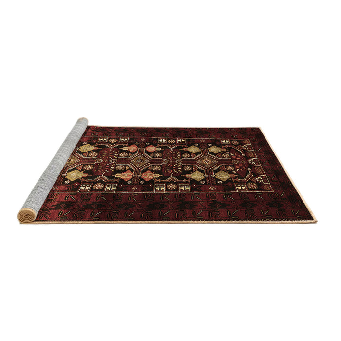Sideview of Machine Washable Oriental Brown Industrial Rug, wshurb923brn