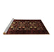 Sideview of Machine Washable Oriental Brown Industrial Rug, wshurb923brn