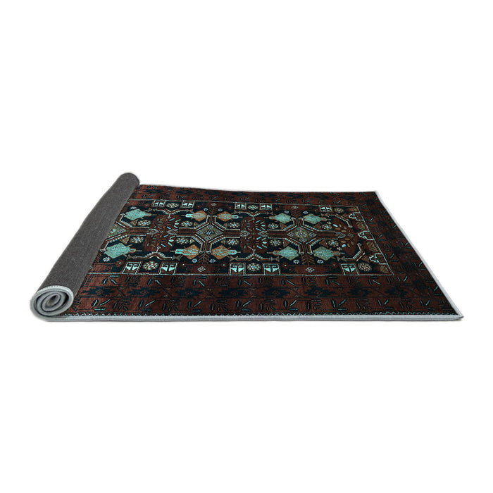 Sideview of Oriental Light Blue Industrial Rug, urb923lblu
