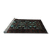 Sideview of Machine Washable Oriental Light Blue Industrial Rug, wshurb923lblu