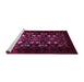 Sideview of Machine Washable Oriental Pink Industrial Rug, wshurb923pnk