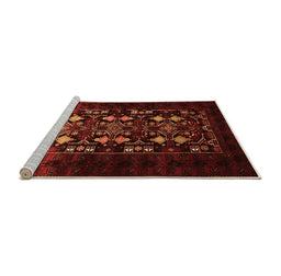 Sideview of Machine Washable Oriental Orange Industrial Area Rugs, wshurb923org