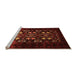 Sideview of Machine Washable Oriental Orange Industrial Area Rugs, wshurb923org