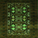 Square Oriental Green Industrial Rug, urb923grn