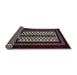 Sideview of Mid-Century Modern Maroon Red Oriental Rug, urb924