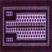 Square Machine Washable Oriental Purple Industrial Area Rugs, wshurb924pur