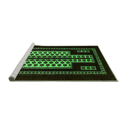 Sideview of Machine Washable Oriental Green Industrial Area Rugs, wshurb924grn