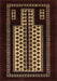 Machine Washable Oriental Brown Industrial Rug, wshurb924brn