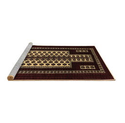 Sideview of Machine Washable Oriental Brown Industrial Rug, wshurb924brn