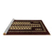 Sideview of Machine Washable Oriental Brown Industrial Rug, wshurb924brn