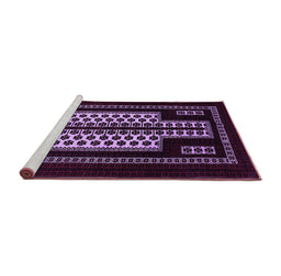 Sideview of Machine Washable Oriental Purple Industrial Area Rugs, wshurb924pur
