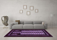 Machine Washable Oriental Purple Industrial Rug, wshurb924pur