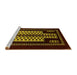 Sideview of Machine Washable Oriental Yellow Industrial Rug, wshurb924yw