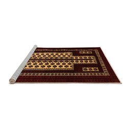 Sideview of Machine Washable Oriental Orange Industrial Area Rugs, wshurb924org