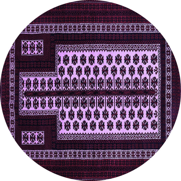 Round Oriental Purple Industrial Rug, urb924pur