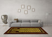 Machine Washable Oriental Yellow Industrial Rug in a Living Room, wshurb924yw