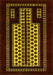 Machine Washable Oriental Yellow Industrial Rug, wshurb924yw