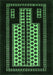 Machine Washable Oriental Emerald Green Industrial Area Rugs, wshurb924emgrn