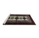 Sideview of Machine Washable Industrial Modern Chocolate Brown Rug, wshurb925