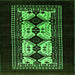 Square Oriental Green Industrial Rug, urb925grn