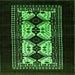 Square Machine Washable Oriental Green Industrial Area Rugs, wshurb925grn