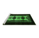 Sideview of Machine Washable Oriental Green Industrial Area Rugs, wshurb925grn