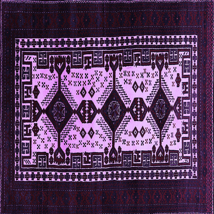 Square Machine Washable Oriental Purple Industrial Area Rugs, wshurb925pur