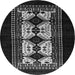 Round Oriental Gray Industrial Rug, urb925gry