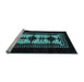 Sideview of Machine Washable Oriental Light Blue Industrial Rug, wshurb925lblu