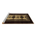 Sideview of Machine Washable Oriental Brown Industrial Rug, wshurb925brn