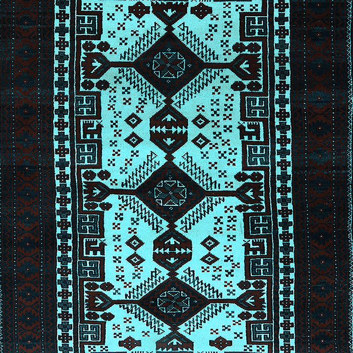 Machine Washable Oriental Light Blue Industrial Rug, wshurb925lblu