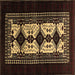 Square Oriental Brown Industrial Rug, urb925brn