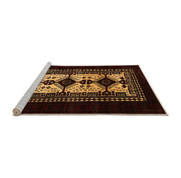 Sideview of Machine Washable Oriental Orange Industrial Area Rugs, wshurb925org