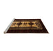 Sideview of Machine Washable Oriental Orange Industrial Area Rugs, wshurb925org