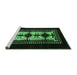 Sideview of Machine Washable Oriental Emerald Green Industrial Area Rugs, wshurb925emgrn