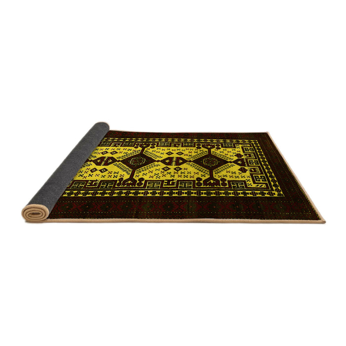 Sideview of Oriental Yellow Industrial Rug, urb925yw