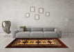 Machine Washable Oriental Orange Industrial Area Rugs in a Living Room, wshurb925org