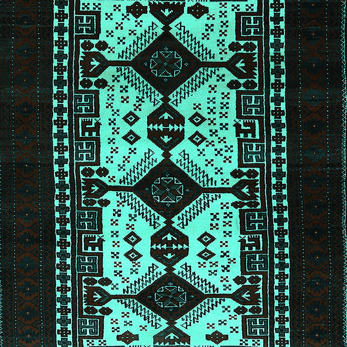 Machine Washable Oriental Turquoise Industrial Area Rugs, wshurb925turq