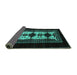 Sideview of Oriental Turquoise Industrial Rug, urb925turq