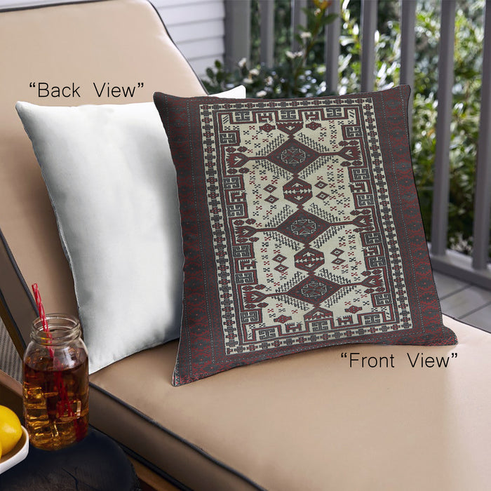 Front View of Mid-Century Modern Urban Square Chocolate Brown Throw Pillow, 18 inch by 18 inch, pwurb925