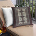 Front View of Mid-Century Modern Urban Square Chocolate Brown Throw Pillow, 18 inch by 18 inch, pwurb925