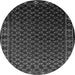 Round Oriental Gray Industrial Rug, urb926gry