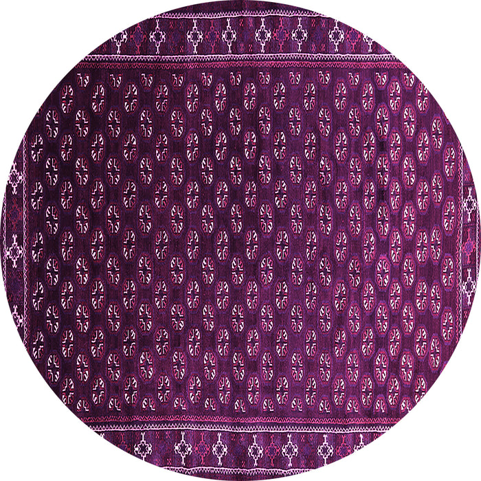 Round Machine Washable Oriental Pink Industrial Rug, wshurb926pnk